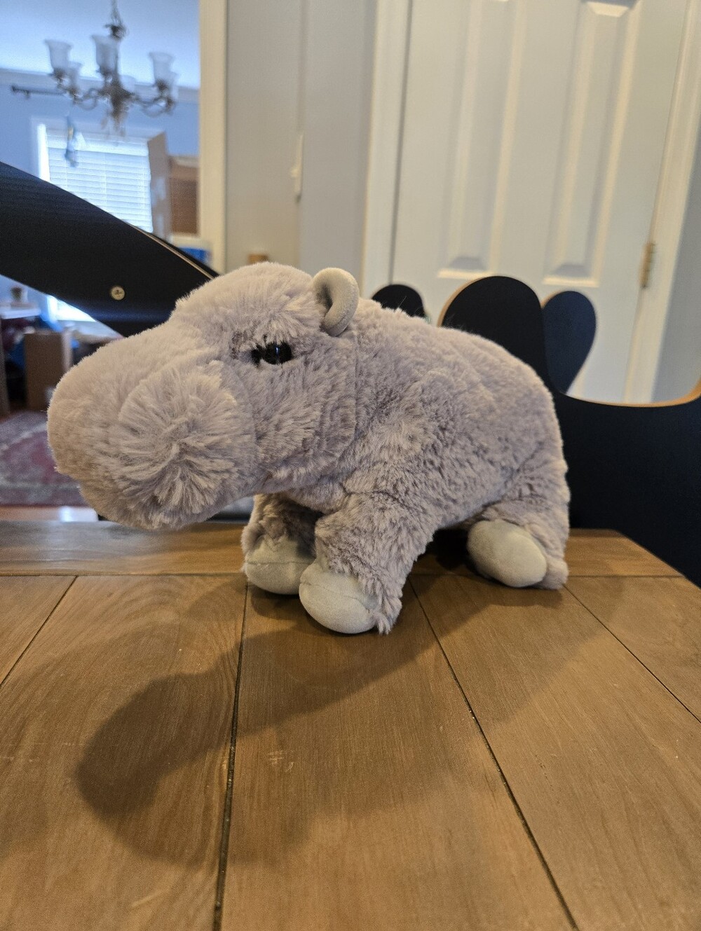 Douglas Plush Light Gray Hippo Stuffed Animal